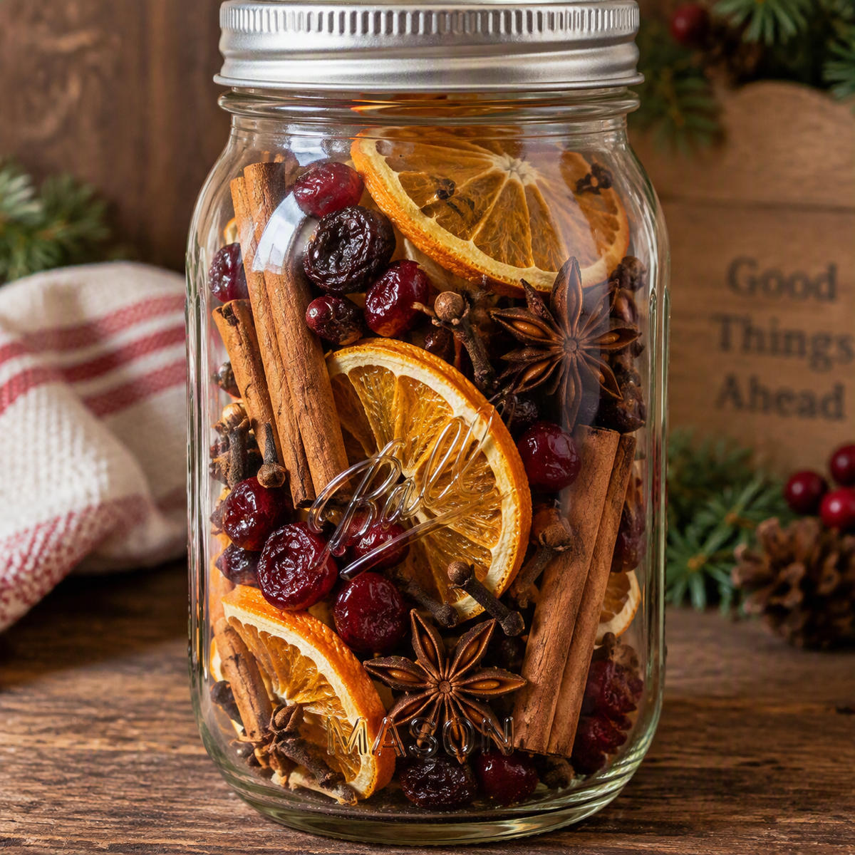 LNE Bespoke Cocktail Infusions Organic Winter Berry Spiced Infusion Jar