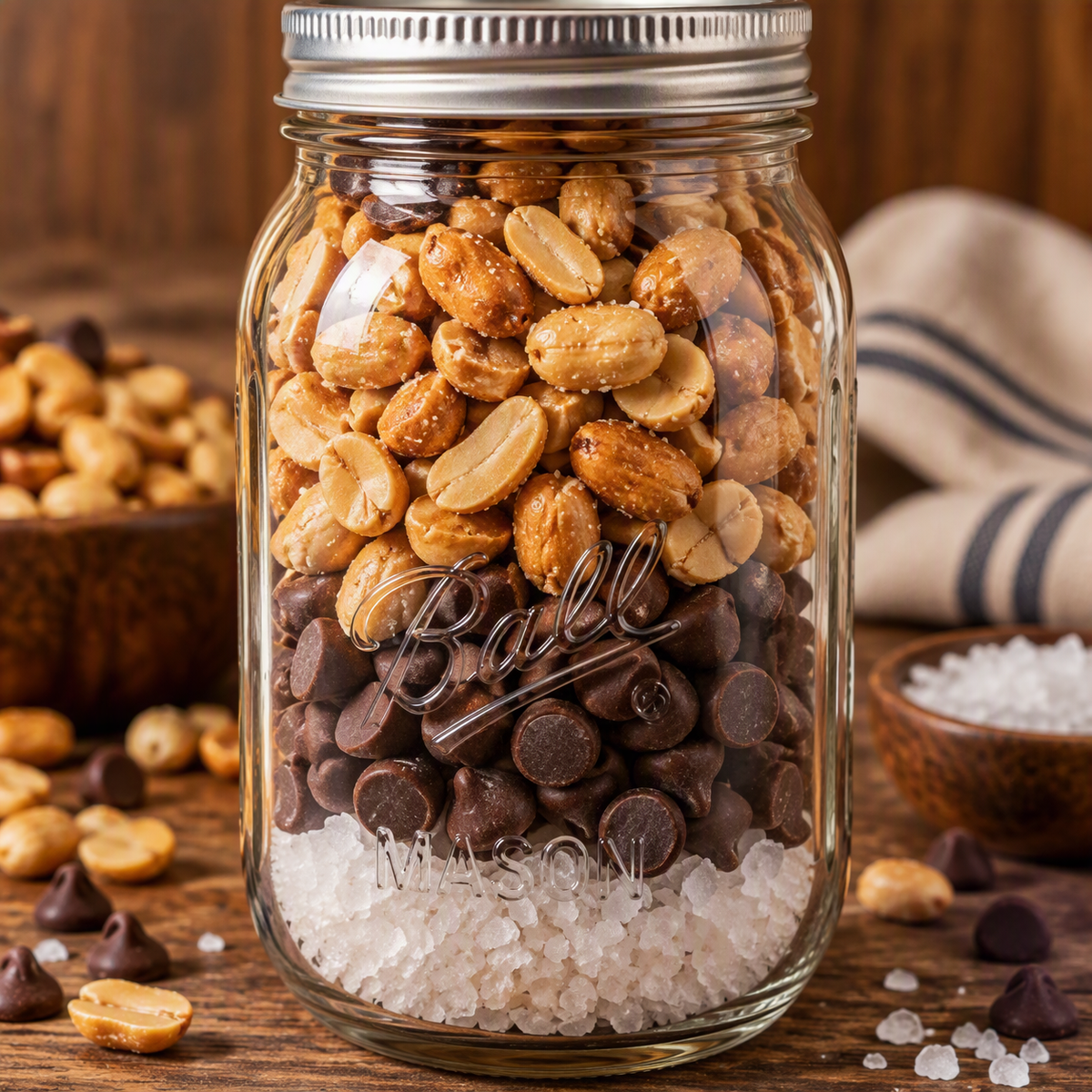 LNE Bespoke Cocktail Infusions Organic Chocolate Salted Peanut Infusion Jar